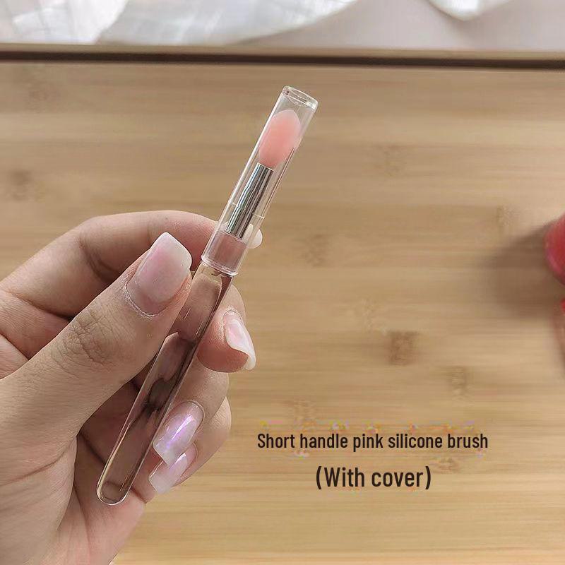 Nierle Silicone Lip Brush: Portable, Dustproof with Cover for Lipstick, Lip Mask, Lip Balm & Sequin Eye Shadow.