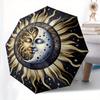 Golden Celestial Sun & Moon Tapestry Wall Hanging Decor Umbrella, Christmas Gift Y371