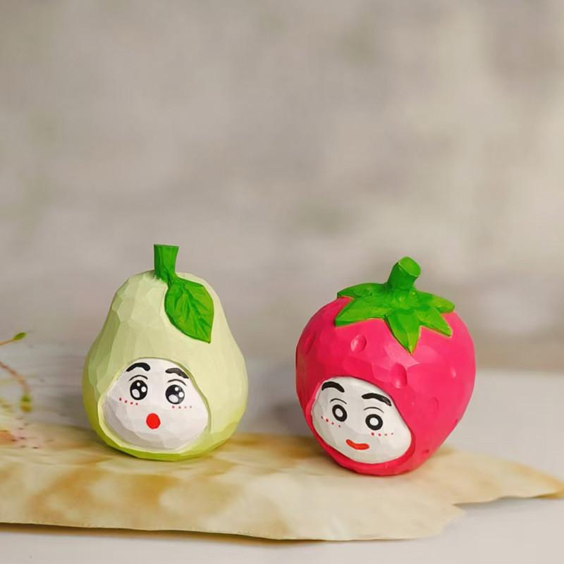 Crayon Shin Chan Wooden Fruit Decor Handcrafted Natural Gift For Celebrations