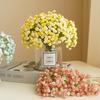 Soft Plastic Baby's Breath Artificial Flowers 22cm Real Touch Gypsophila Mini Bouquet for Wedding Home Decor, 1 Pack