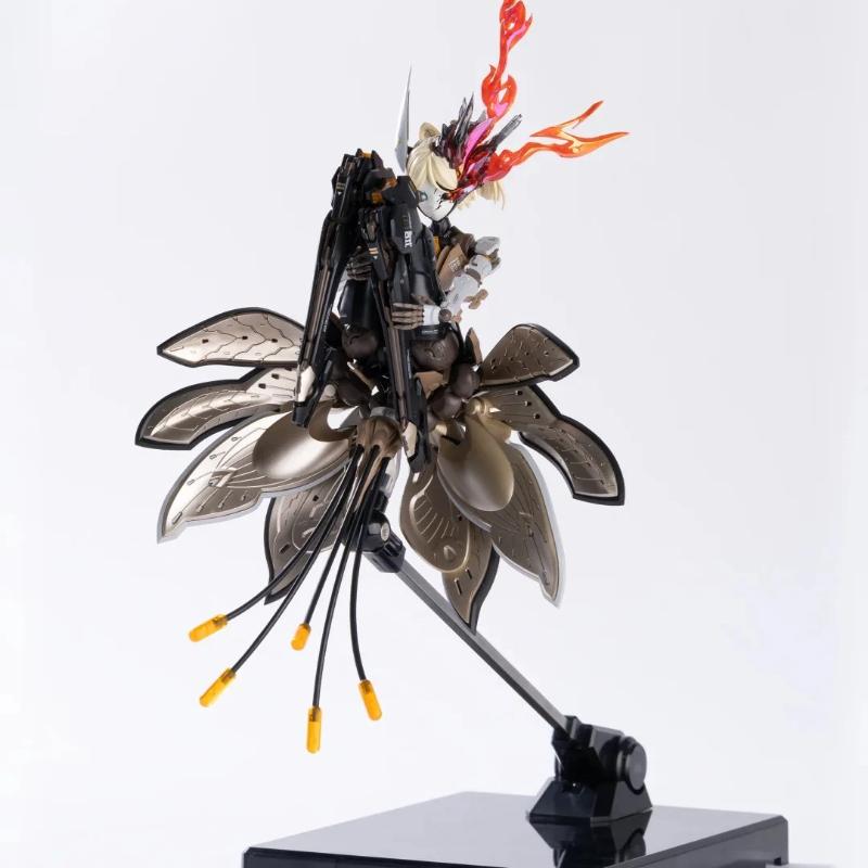 1/10 Rosado Mecha Girl Model Kit 3-Head Petal Armor Action Figures Assembly Toy With Effect Parts Collectible Gift Desktop Decor