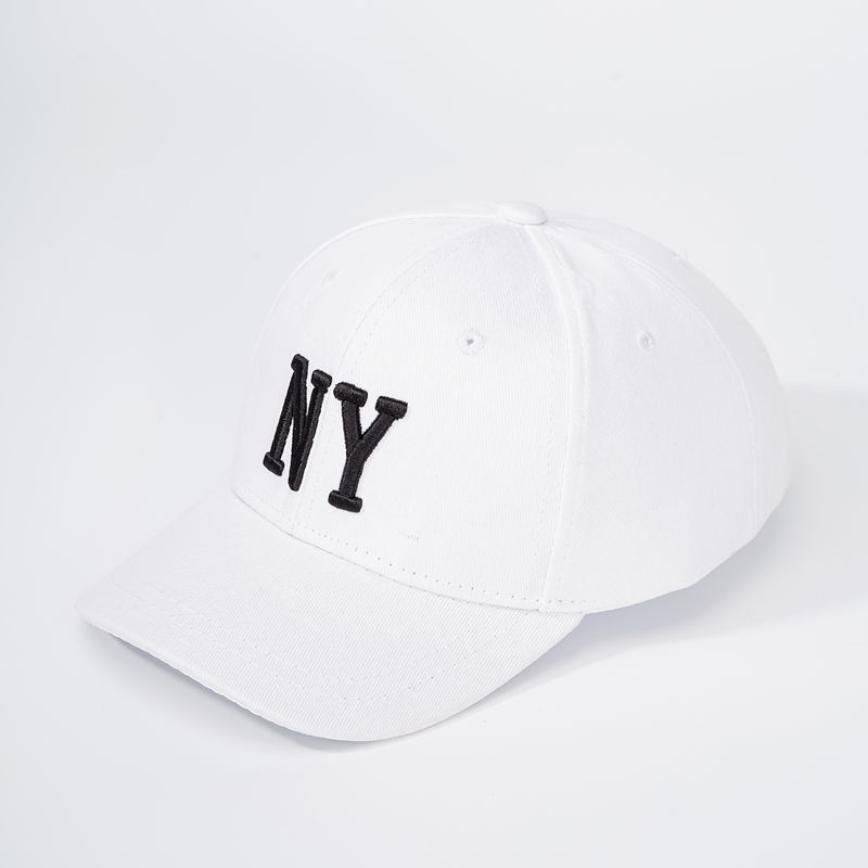 Cotton Baseball Cap With Embroidered Letters For Casual Wear And Sun Protection