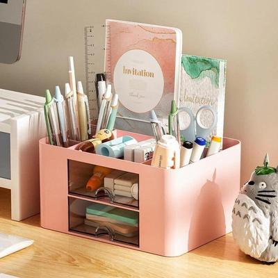 Kreative transparente Schublade Aufbewahrungsbox Desktop Kosmetik Organizer Student Stifthalter Schule Büro Schreibwaren