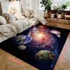 Galactic Planet Space Rug – Immersive Galaxy & Planet Print Carpet with Nebula, Earth, Moon & Saturn Designs, Cosmic Decor