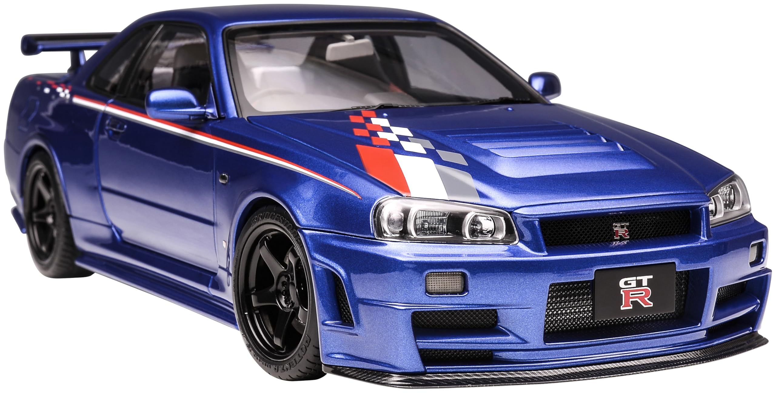 

MOTORHELIX Scale Nissan Skyline NISMO CUSTOMIZED Bayside Blue Finished Model M83428 1/18 GT-R (R34)