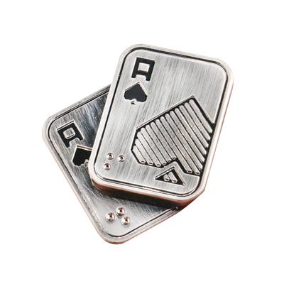 Poker Push Card Portable Magnetic Metal Poker Slider Toy for Home School Office Outdoor AA