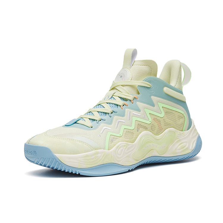 Anta Magic Cement Non-Slip Wear-Resistant Low-Top Basketball Shoes Men Sneakers Yellow 912321610S-1