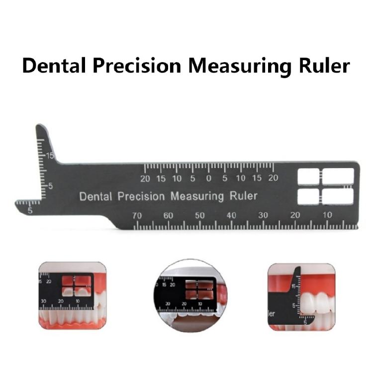 Aluminum Dental Precisions Measuring Ruler Dental Care Measurement for Accurate Endodontic Scaling & Tooth Assessment