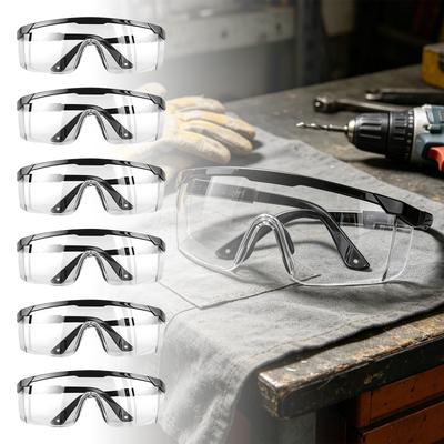 Protective Safety Glasses for Dust Wind Splash and Cutting Work with Clear Lens and Durable Frame for Industrial and Outdoor Use