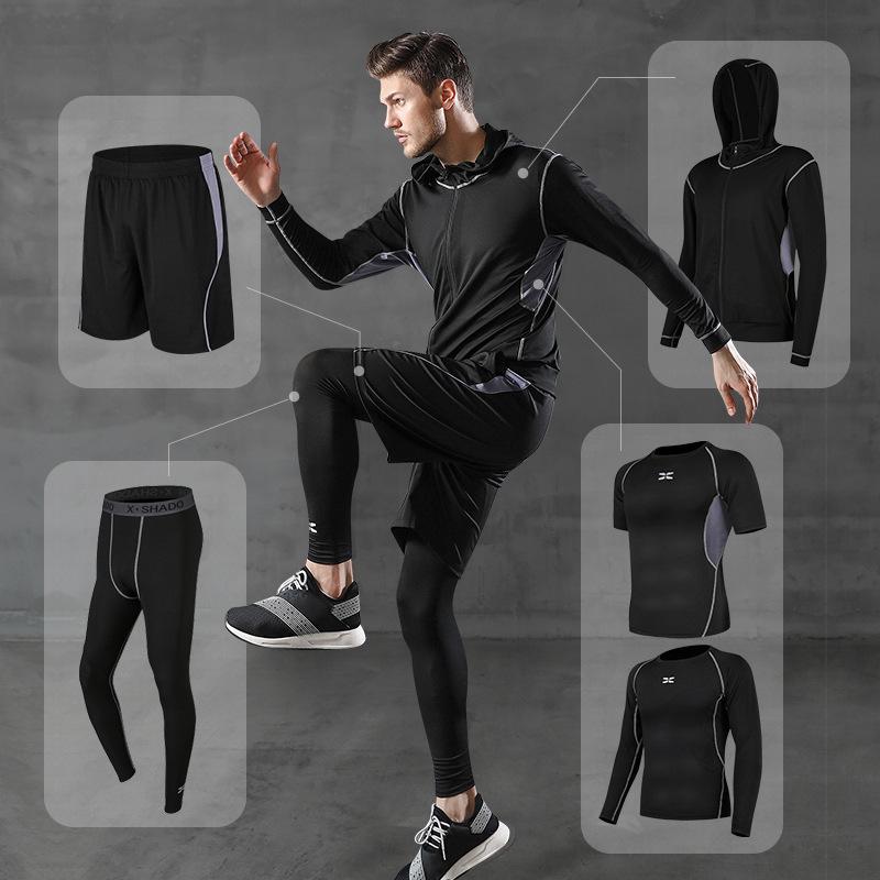 Men's Casual Running Sports Suit with Shorts and Short-Sleeve Top - Ideal for Fitness, Yoga, and Training.