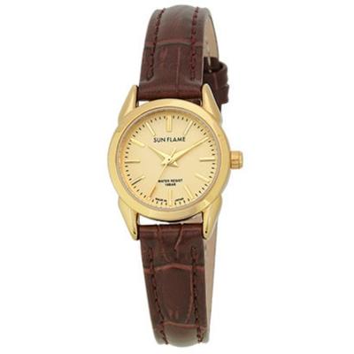 J-AXIS Women's MJL-X07-BR (SUNFLAME Quartz Women's Sun Flame) Round Watch Brown Alloy Analog