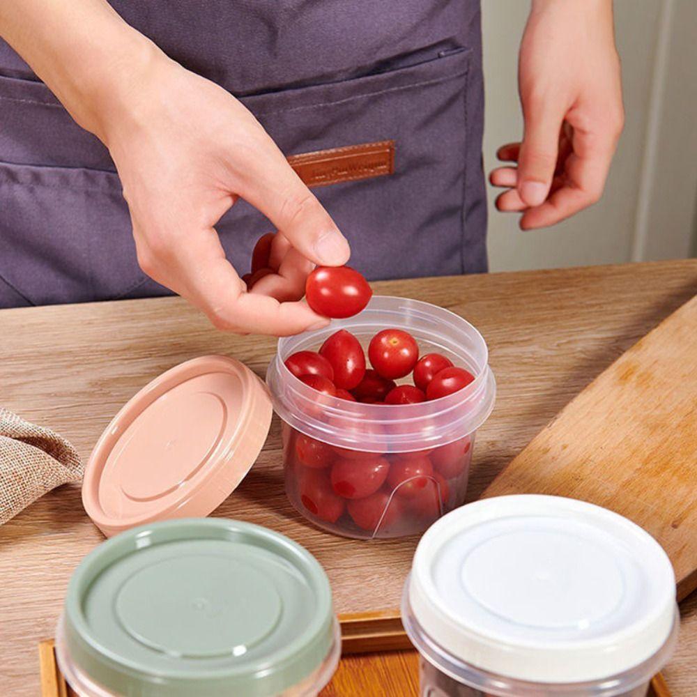 500ml Grains Storage Jar with Lids Food Storage Containers Round Food Fresh Keeping Box Cereal