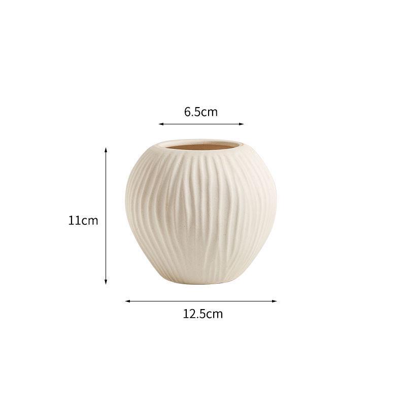 

Высококлассная керамическая минималистичная ваза для свежих или сухих цветов – Водонепроницаемый художественный домашний декор