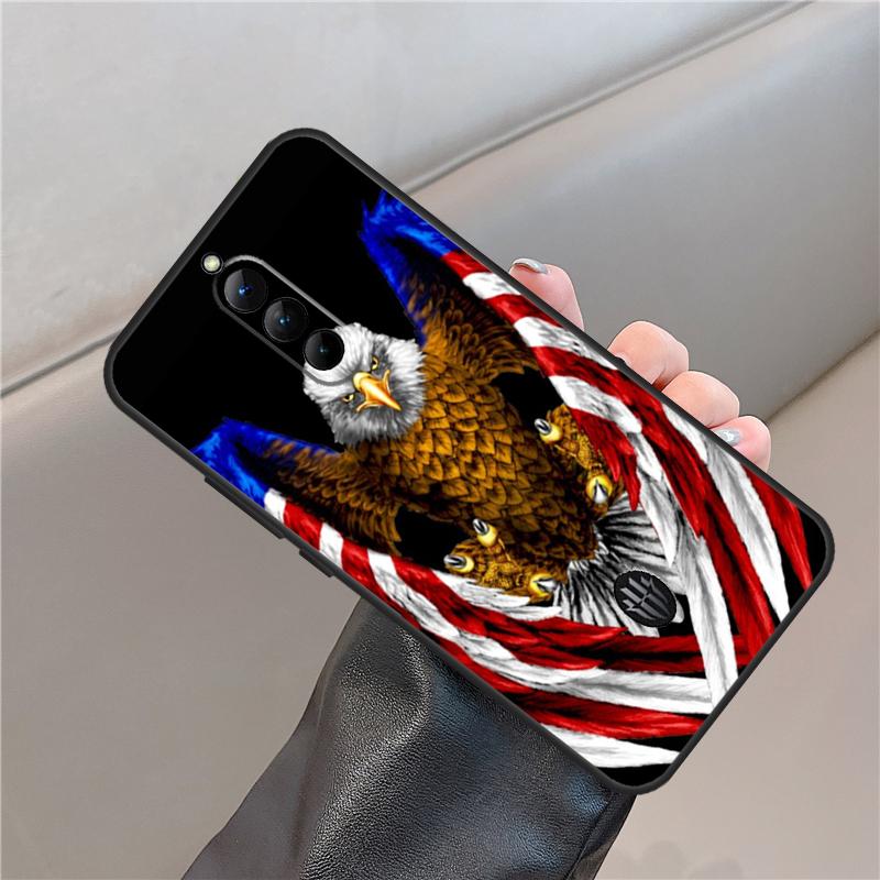 

American USA Flag Eagle Case For ZTE Nubia Red Magic 10 Pro Plus 6 7 8 9 6S 7S 8S 9S Pro 5G 6R RedMagic 10 Air Cover Red Magic 7S Pro