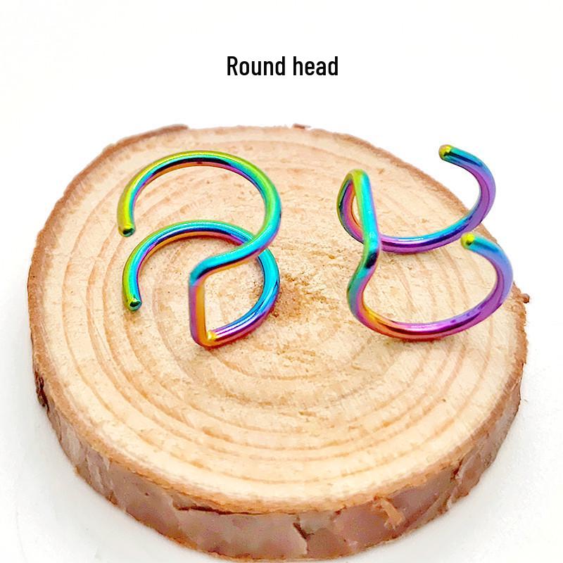 U-shaped Double Circle Ear Clips | C-shaped No-Piercing Earrings | Lip Ring Jewelry | New Style