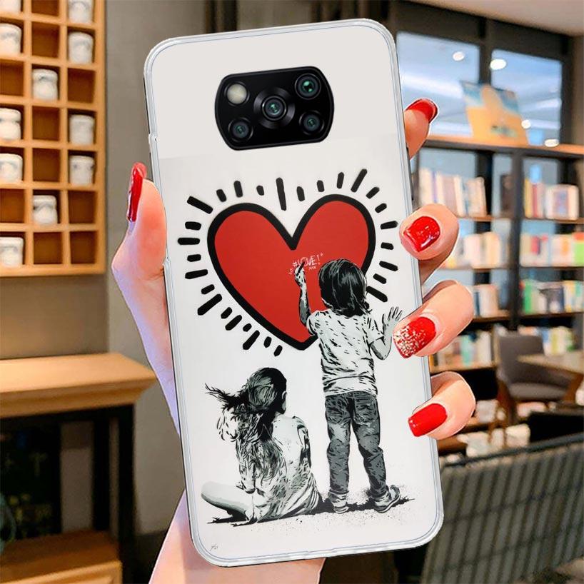 Street Art Banksy Graffiti Cover Phone Case For Xiaomi Poco F7 Ultra X7 X6 X5 Pro M7 Redmi 15C 15 13C 13 12C 12 10C 10 9A 9C 9T