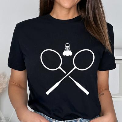 Funny Badminton Player TShirt Casual Short Sleeve O Neck Tshirts Badminton Team Tees Shirt for Women Harajuku Streetwear