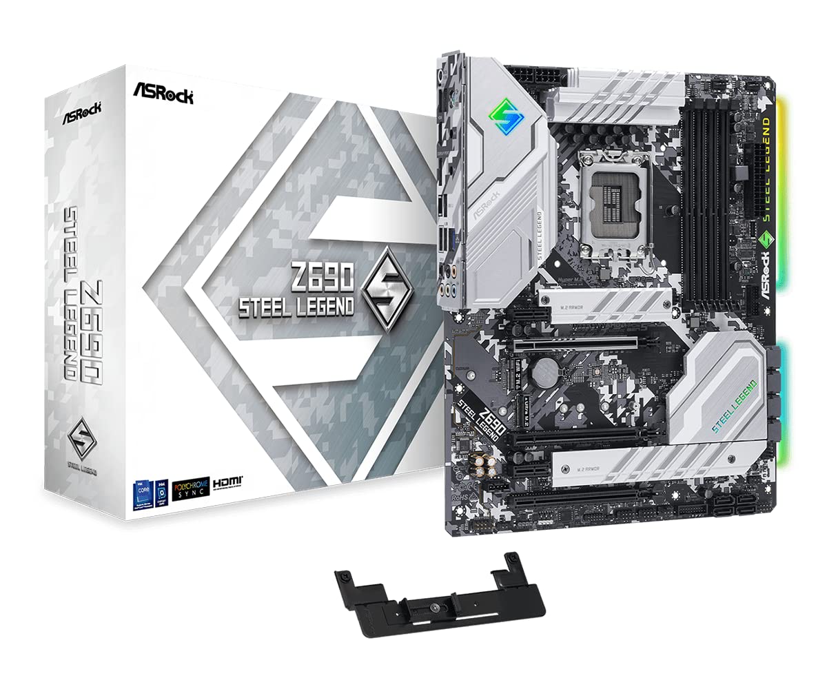 

Материнська плата ASRock Z690 Steel Legend, сумісна з ЦП Intel 12-го покоління Z690 ATX, авторизований дистриб’ютор (LGA1700) [Вітчизняний