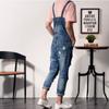 Jeans Men Pánské džínové overaly Pánská korejská verze Hole Jeans Světle modré overaly