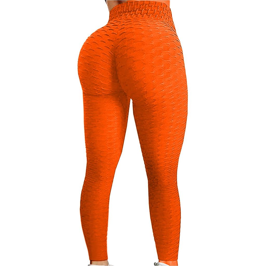 Women's Bubble Hip Lifting Exercise Fitness Running High Waist Yoga Pants