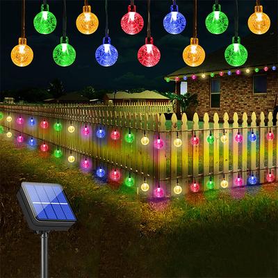 30 LED boule de cristal solaire chaîne lumière extérieure fée lumières étanche solaire paysage lampe éclairage jardin Patio pelouse cour décor de noël