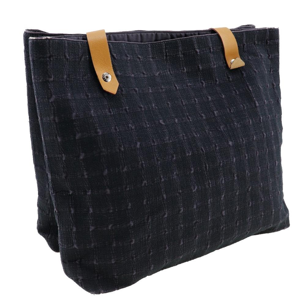 Hermes Amedaba Hippo De Poche Shoulder Bag Black Canvas Women Used