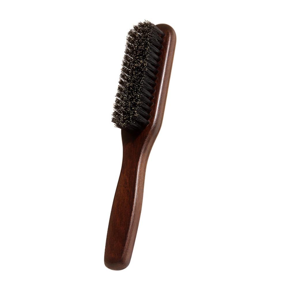 New Brown Boar Bristle Hair Brush Fragrance-free Professional Barber Styling Tool Bristle Brush for Thick Fine Hair чёрный