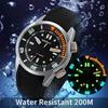 BERNY Mens Watch Mechanical Automatic Diving 20ATM Water Resistant Sapphire Glass Comfortable Silicone Band Ultra High Brightness Luminous Manual
