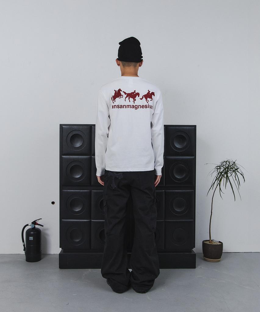 Tansanmageunesyum Cotton Wide Cross Cargo Pants (Black)