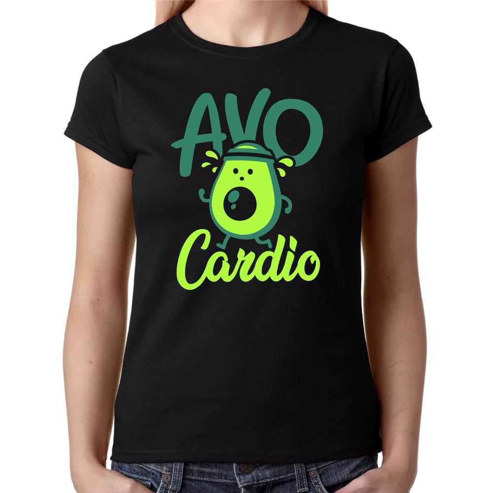 

AVOCARDIO Avo Cardio Avocado Jogging Gym Sayings Funny Fun Fun Womens T-Shirt 4XL