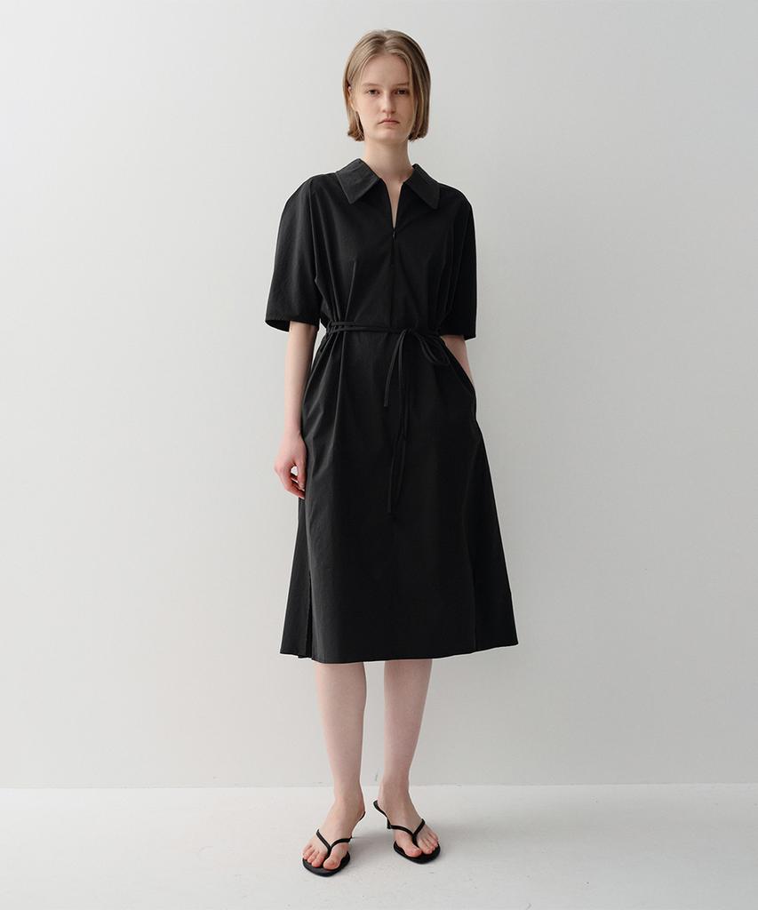 Ia Drawstring Dress (Black)