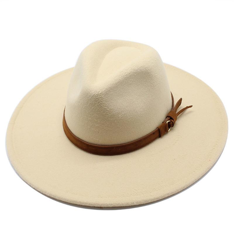 Style Wool Felt Hat With Wide Brim For Men And Women Summer Sun Protection