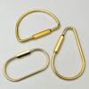 Keychain With Lock D Key Chain Color Camping Carabiner Survival Camping Equipment Buckles Hooks Key Ring Accessories