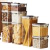 „Transparente Vorratsdosen aus lebensmittelechtem Kunststoff für Getreide und Snacks“
