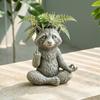 Funny Animal Planter Pot Resin Animal Statue for Indoor Outdoor