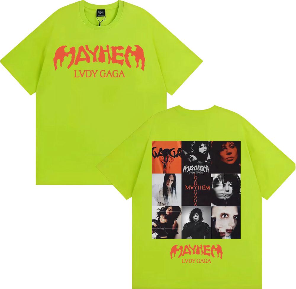 Lady Gaga Mayhem New Album 2025 Tour Tshirts Unisex Women Fashion Aesthetics T Shirt Casual Cotton Short Sleeve Tshirt Streetwear