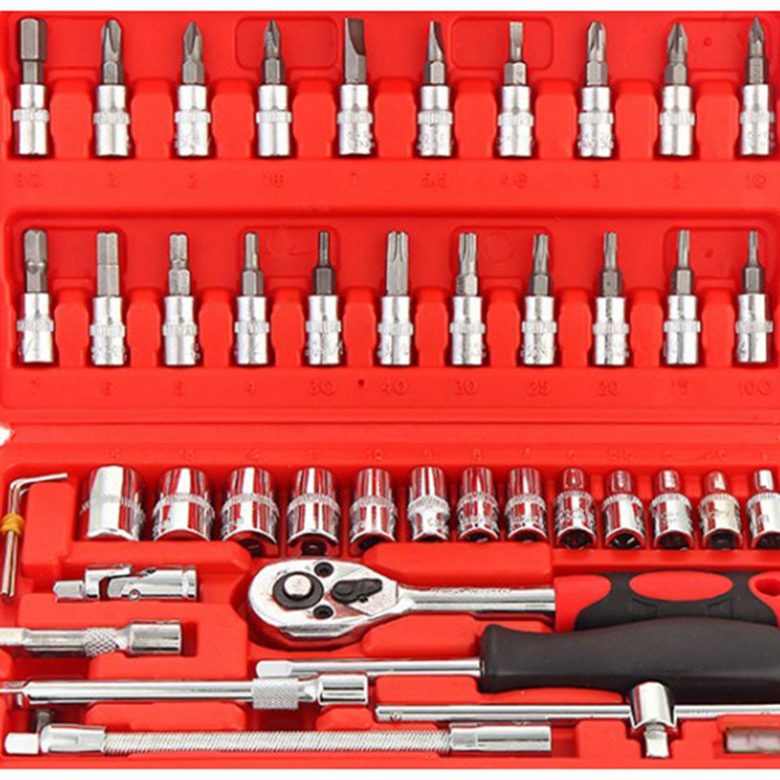 

46 шт. Набор ручных инструментов с трещоткой, крестообразный ключ PZ Hex Star для технического обслуживания, 46 шт.