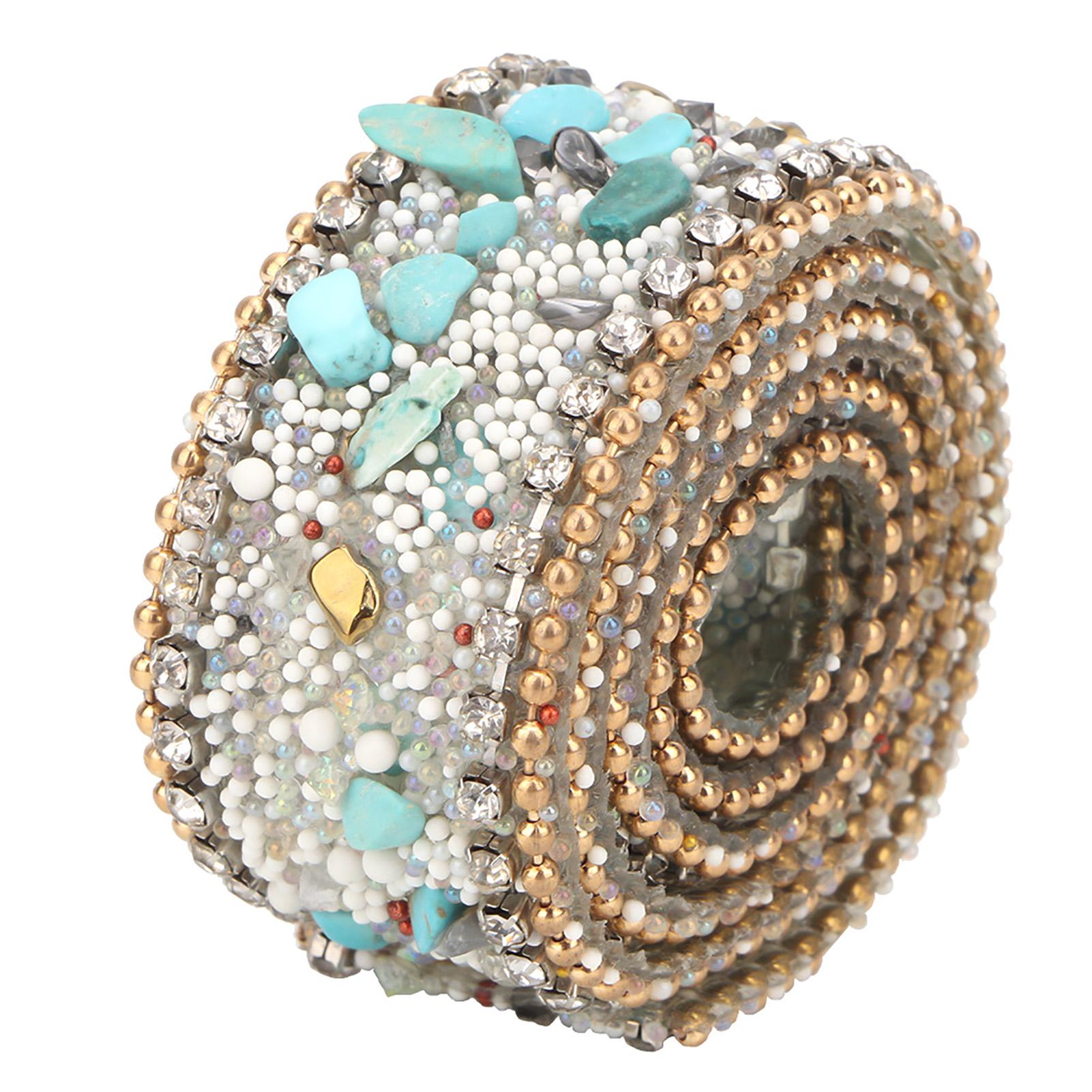 

2.5cm DIY Diamond Mesh Wrap Roll Crystal Rhinestones Chain Trim Ribbon Decoration Green