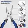 KAIHAOWIN 240mm Long Nose Wire Precision Crimping Tool Pliers, Fine-Nose Pliers, Heavy-Duty, Cutter, All-Purpose Pliers, Pliers, Long-Nose Pliers,