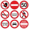Warning Aluminum Sign Pc Multiple Patterns To Choose Easy Install Waterproof Round for Home Garage