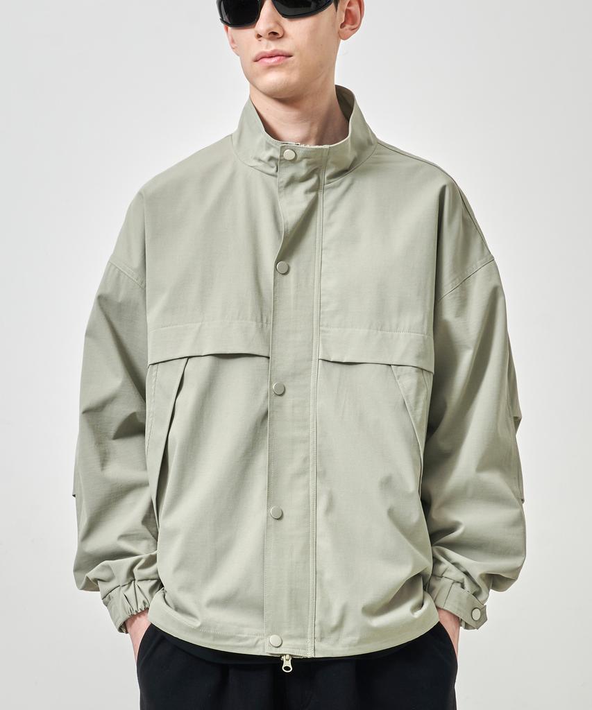 Aott Multi-Zip Up Jacket Ash Khaki