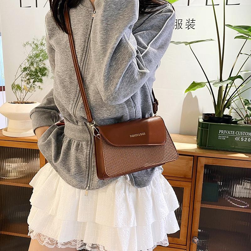 Premium texture temperament versatile small square bag summer popular atmosphere shoulder messenger bag women's bag