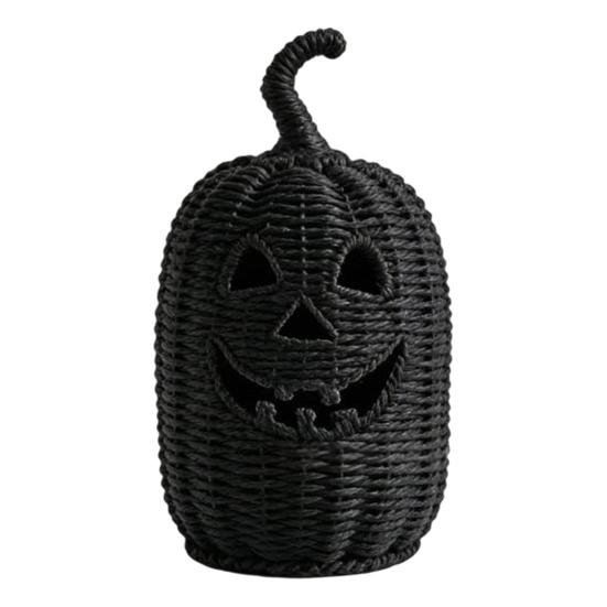 Pompoenvorm Decoratie Halloween Spookachtige Opbergdoos, Hars Jack-O-Lantern Theelicht Sculptuur Houder, Hol Tafelblad voor Feest