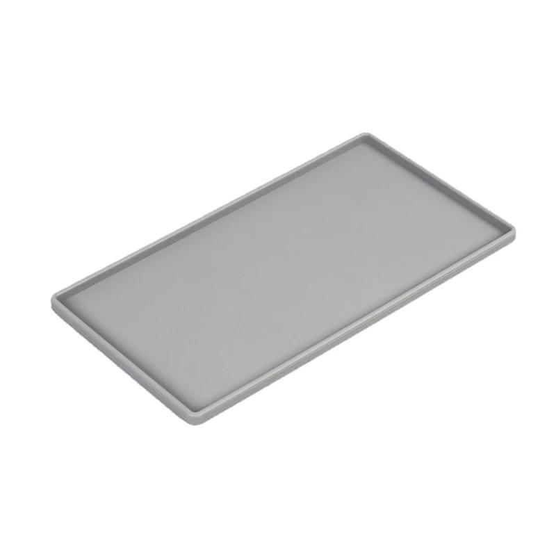 Silicone Flat Tray Square Anti-slip Bathroom Soap Coffee Tea Cutlery Holder