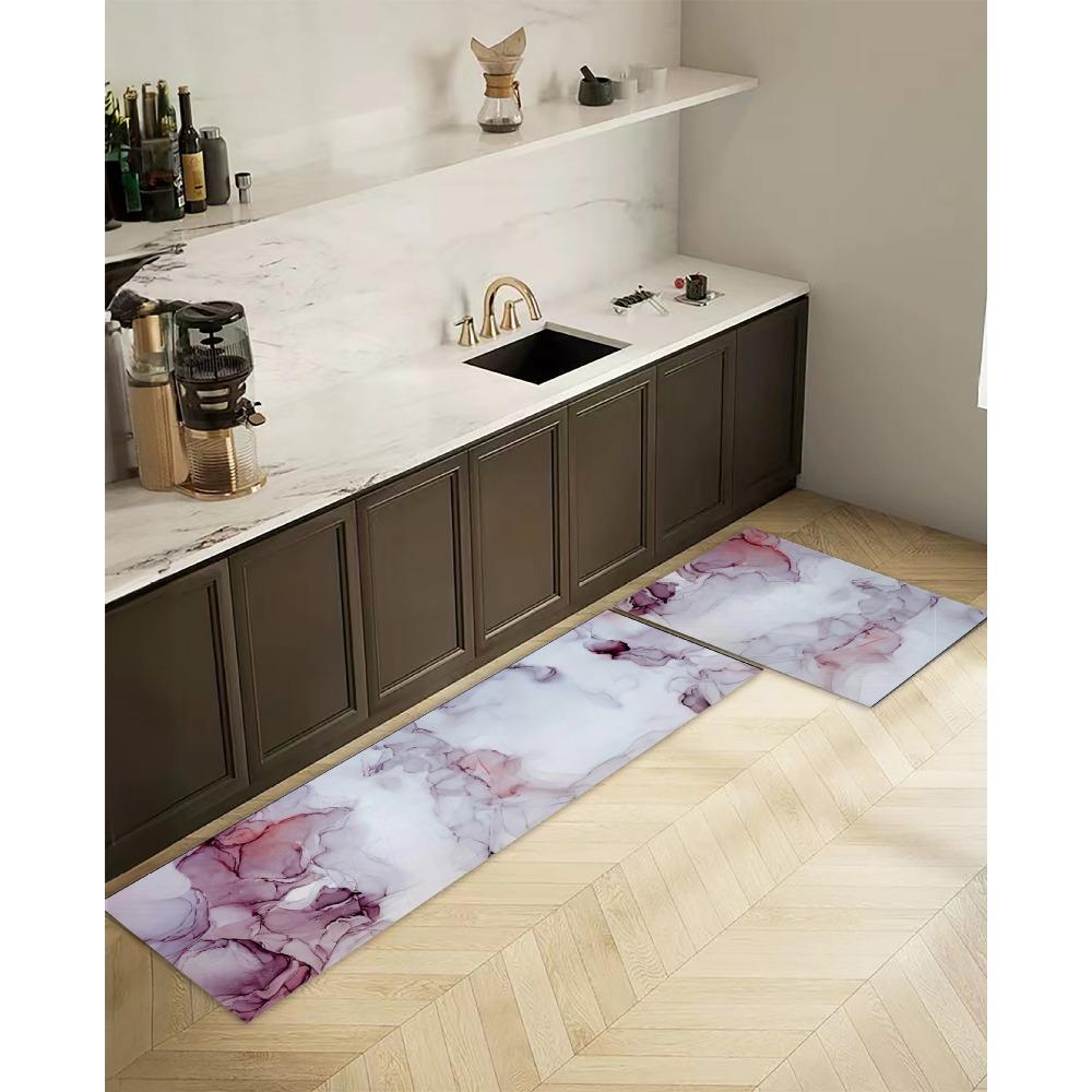 

Микрофибровый кухонный двухкомпонентный коврик для пола, подставка для ног, домашний балконный ковер, длинный, нескользящий, впитывающий масло и воду 40*120/40*60