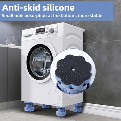 4/8 stuks Wasmachine Universele Verhogingsblokken Wasmachine Droger Nivelleerstandaard Eenvoudig te Installeren Geluidsreductie Anti-Vibratie Verhogingsblokken