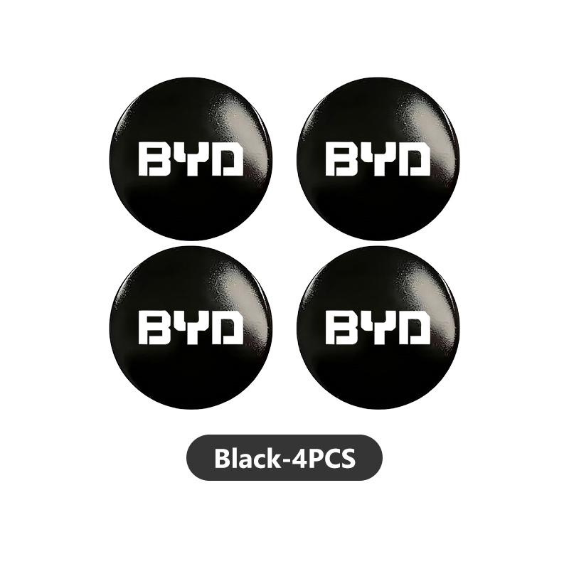 4Pcs 56mm Car Wheel Hub Center Cap Aluminum Metal Logo Sticker For BYD Song Tang Dmi Qing Yuan Plus Atto 3 Act 3 E6 Ev Qin Pro