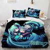 New 3D Future Singer Hatsune Miku Cartoon Bedding Quilt Cover Student Bedding Soft Microfiber Bedspread Lightweight Coverlet
