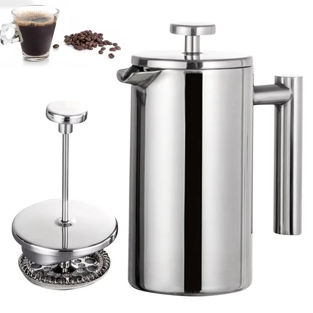 Double Walled Coffee Maker Pot Stainless Steel French Press Coffee Maker Coffee Press Filter Pot