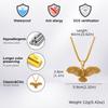 Punk Eagle Necklace for Men,Gold Silver Color Stainless Steel Eagle Pendant Necklace,Birthday Hip Hop Jewelry Gift